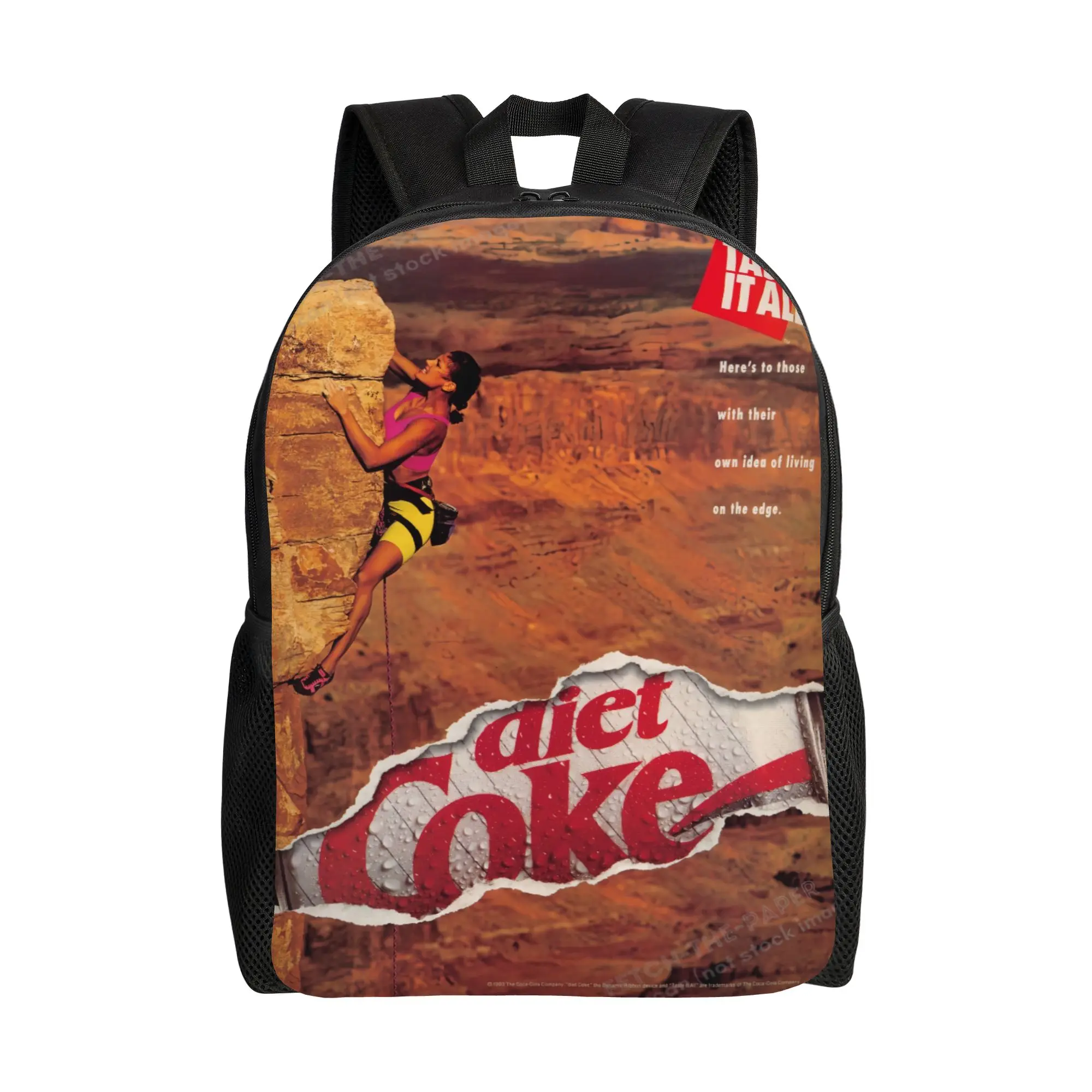 

Рюкзак dDiet Coke Taste It All Rock Climbing, женский, большой вместимости, для ноутбука, к новому учебному году