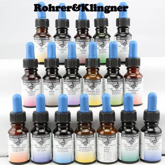 

Rohrer & Klingner Master Акварельная краска-капельница, 15 мл, концентрированная водостойкая краска