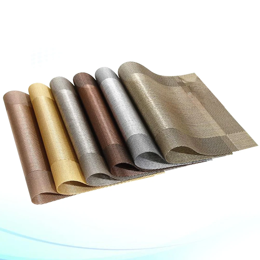 

6pcs Table Heat Insulation Placemat Mat Coaster Non-Slip Placemat Cup Holder For Table Mat Home Cafe Restaurant Use
