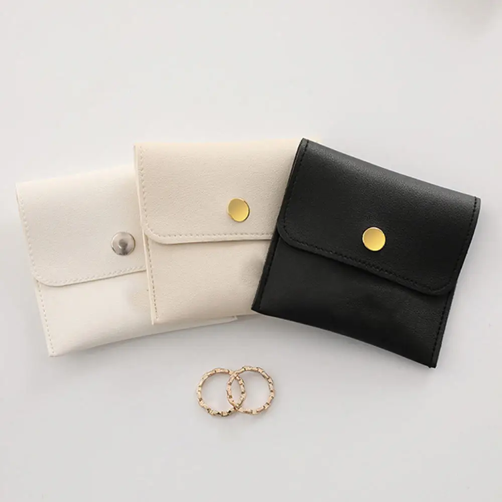 Luxury Imitation Leather PU Jewelry Bag Jewellery Pouch Packaging Earrings Ring Necklace Bracelet Storage Organizer Coin Purse