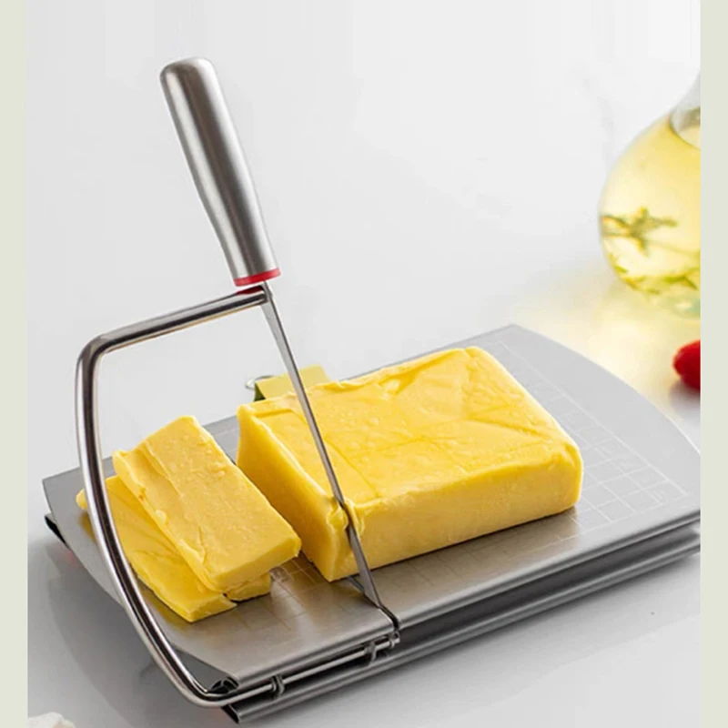 

Stainless Steel Cheese Cutters with Scale, Household Kitchen, Butter Dividers, Baking Utensils