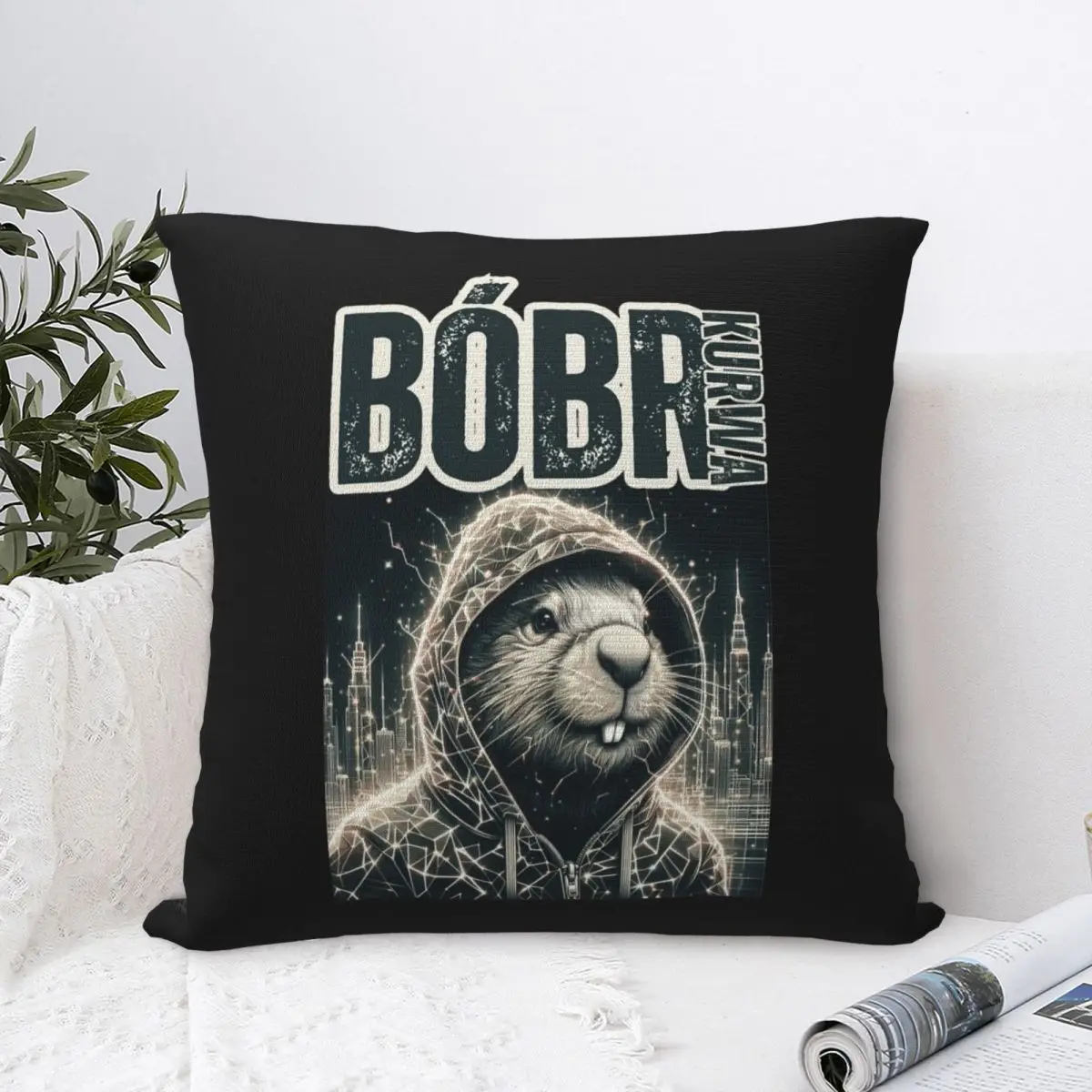 Bobr Kurwa Steampunk City Circuits Pillow Cases Bober Cushion Covers Novelty Zipper Decorative Pillowcase for Sofa 18