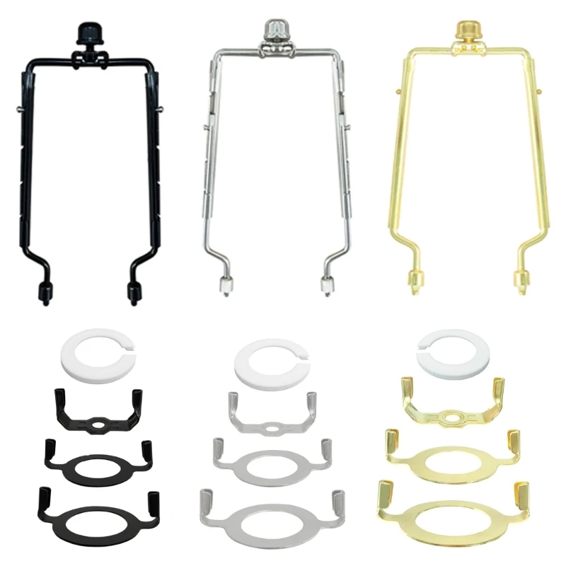 

Adjustable Lamp Shade Harp Holder Support Bracket Set Detachable Lamp Part Light Accessory for E14 E26 E27 Light Bases