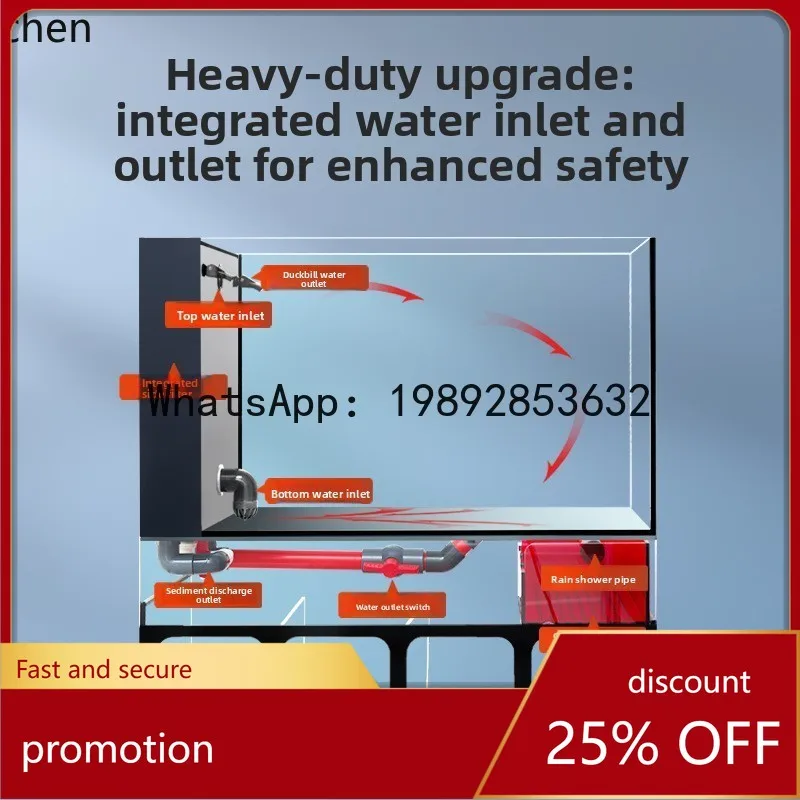 

Аквариум YFY для гостиной, маленький, со встроенным фильтром, настольный, из ультрапрозрачного стекла, для черепах