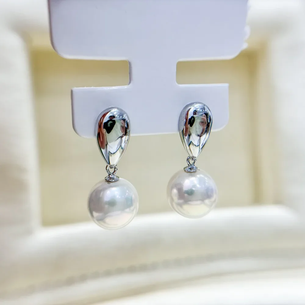 

925 Silver Pearl Beads Stud Earrings Setting Base Diy Jewelry Making Findings&Components No Pearl E055