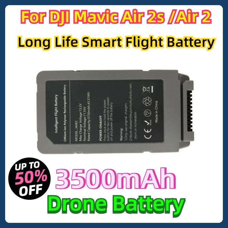 For DJI Mavic Air 2s /Air 2 Long Life Smart Flight Battery Capacity 3500mAh Drone Battery