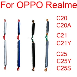 For Realme C25 C25Y C25S C21 C21Y C20 C20A Power Volume Side Button Side Volume Power Buttons Small Key Flex Cable Parts