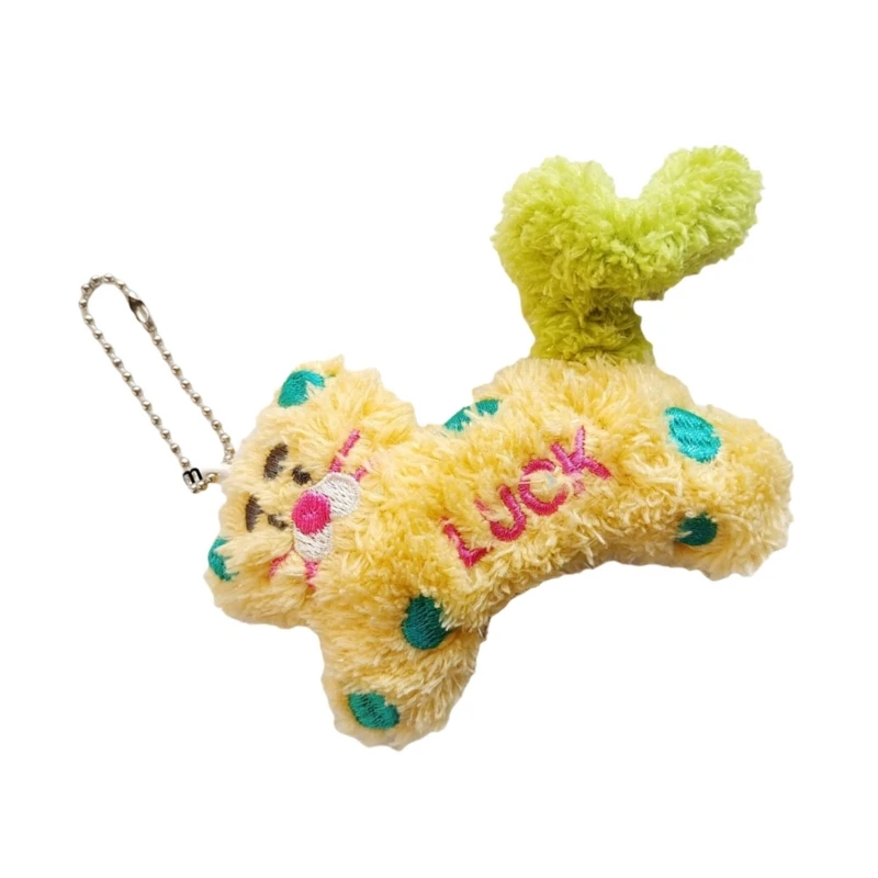 Fashionable Lovely Cartoon Cats Sturdy Plush Charm Pendant Versatile Keyring and Phone Decoration for Trendy Women Y08E