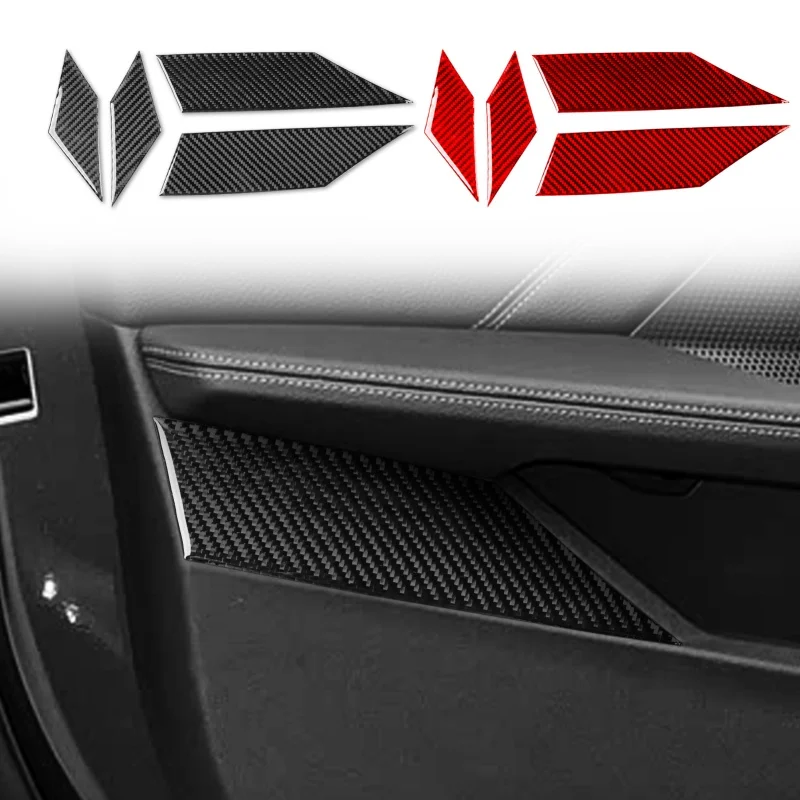 For BMW 1 Series F40 2 Series F44 2020-2024 Soft Carbon Fiber Car Inside Door Panel Cover Trim Sticker Car Accessories