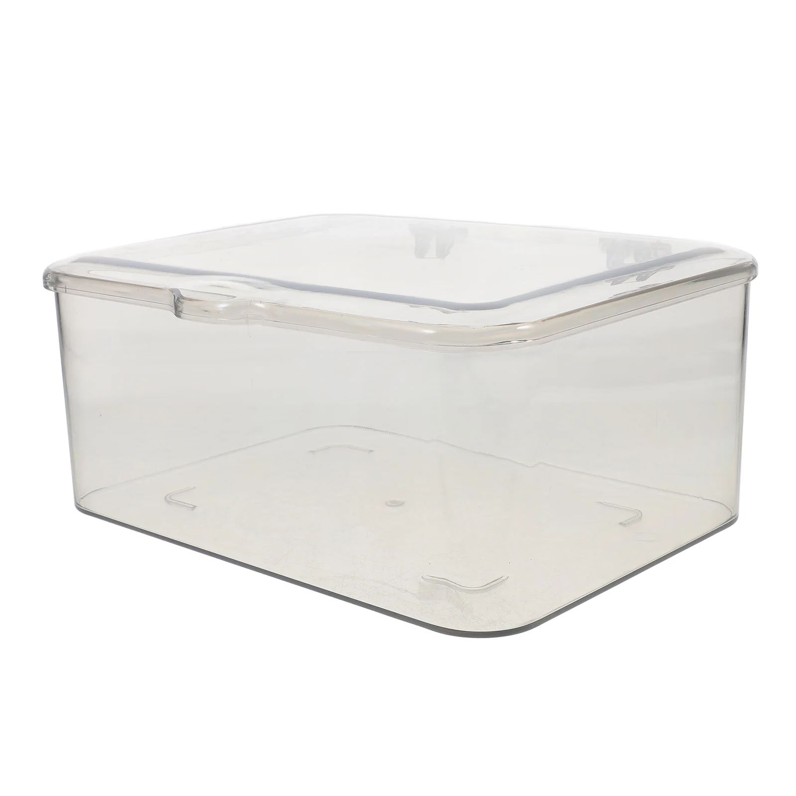 

Organizer Transparent 1 Layer White PET Material Makeup Storage Case Vanity Desk Tidy Jewelry Box Bathroom Countertop