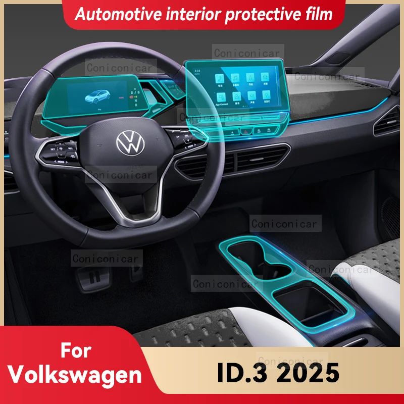 

For VOLKSWAGEN ID.3 2025 Car Interior Center Console Instrument Protective Film Anti-scratch Sticker Accessories