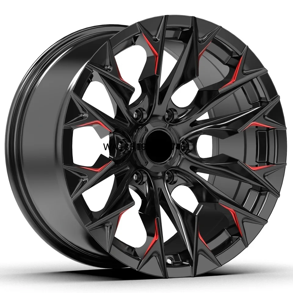 

Concave 15-24 Inch Custom Alloy Forged Color Wheel 6x139.7 6x132 Monoblock Black and Red Racing Car Rims for A3 Q7 A4 B6 F30 E90