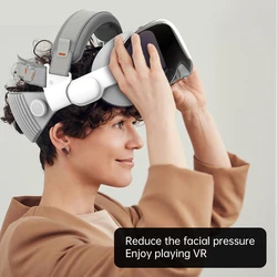 Hibloks For Apple Vision Pro Head Strap Adjustable Headband Comfortable Face Decompression VR Accessorie For Apple Vision Pro