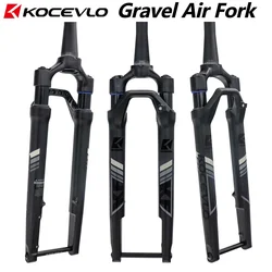 KOCEVLO Gravel Suspension fork Off-Road Damping Air Pressure Fork 700C Disc Brake Flat Mount Fork