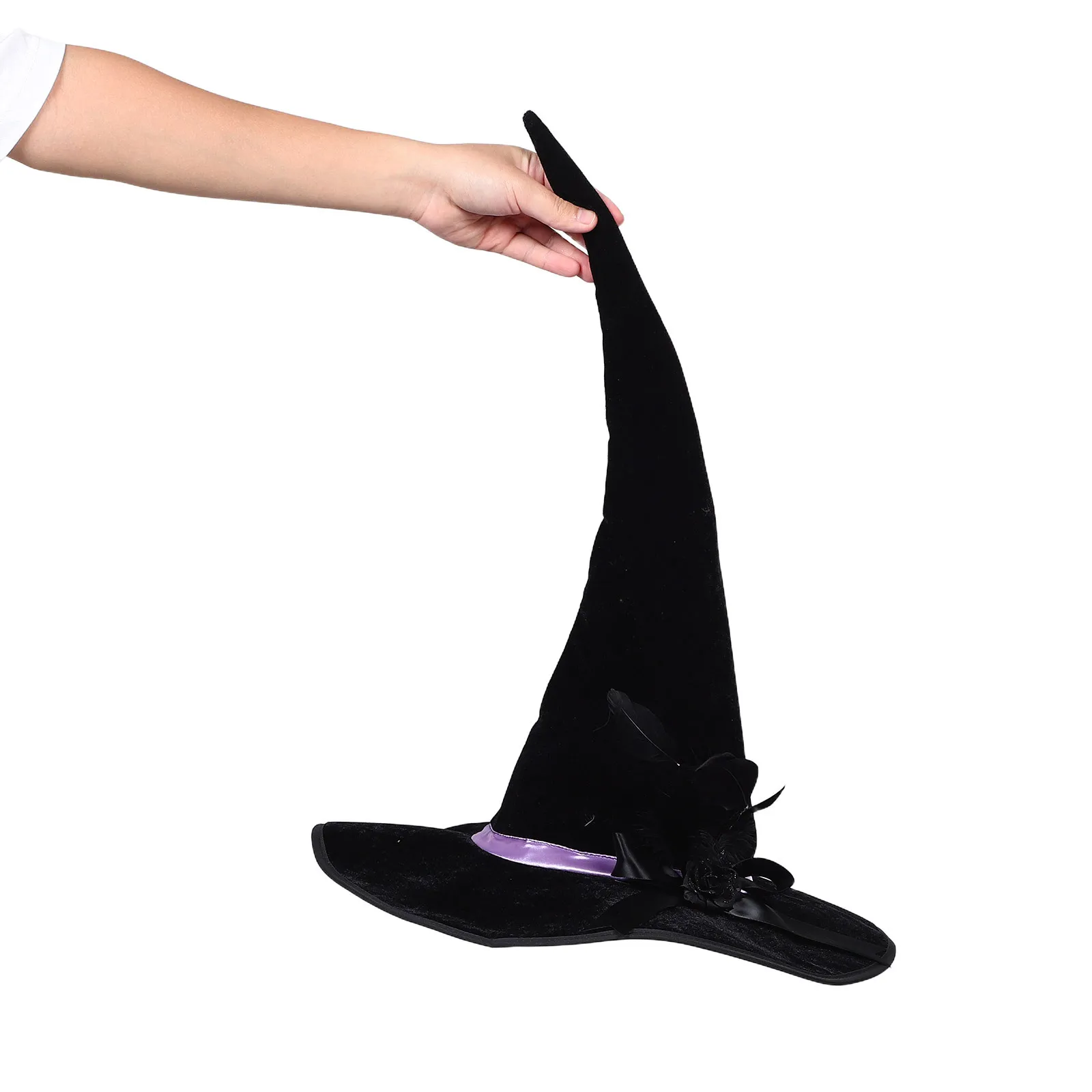 Chapeau de sorcière d'halloween, chapeau de magicien noir pour femmes et hommes, doux et confortable, Design complexe, accessoire de Costume de Cosplay