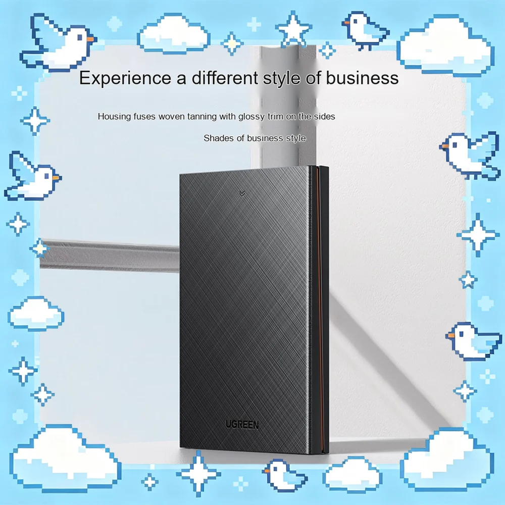 UGREEN 30731 CM479 2.5 Inch SATA HDD Enclosure USB 3.0 External Hard Drive Case 5Gbps UASP Dual Cable