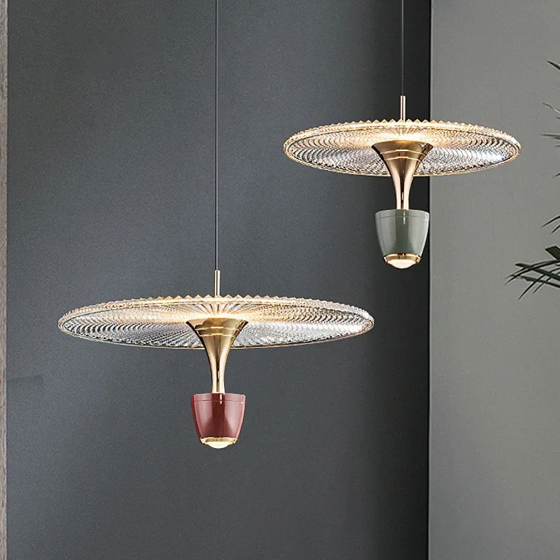 Nordic round Acrylic LED Pendant Light Modern Chandelier for Dining Room Living Room Bar Coffee Shop Bedside Home Decor Hanging
