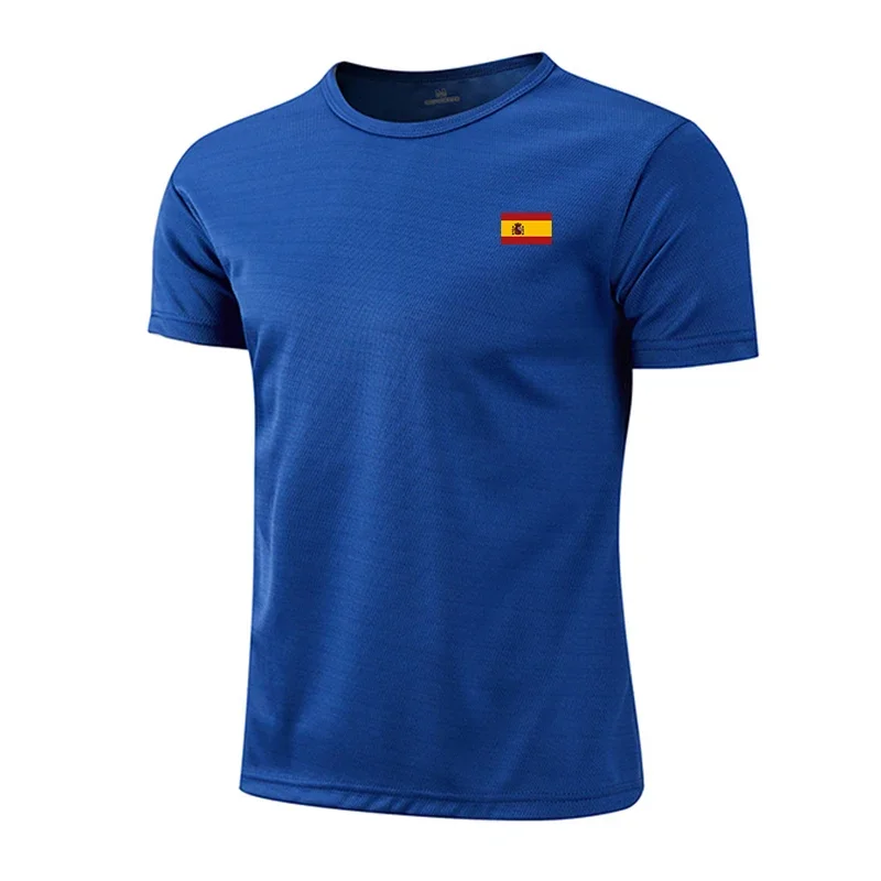 Breathable Mens T-shirts Summer Casual O-Neck Short Sleeve Outdoor Sports Jogging Man Clothes 2026 Marathon Quick-Dry Mesh Tees