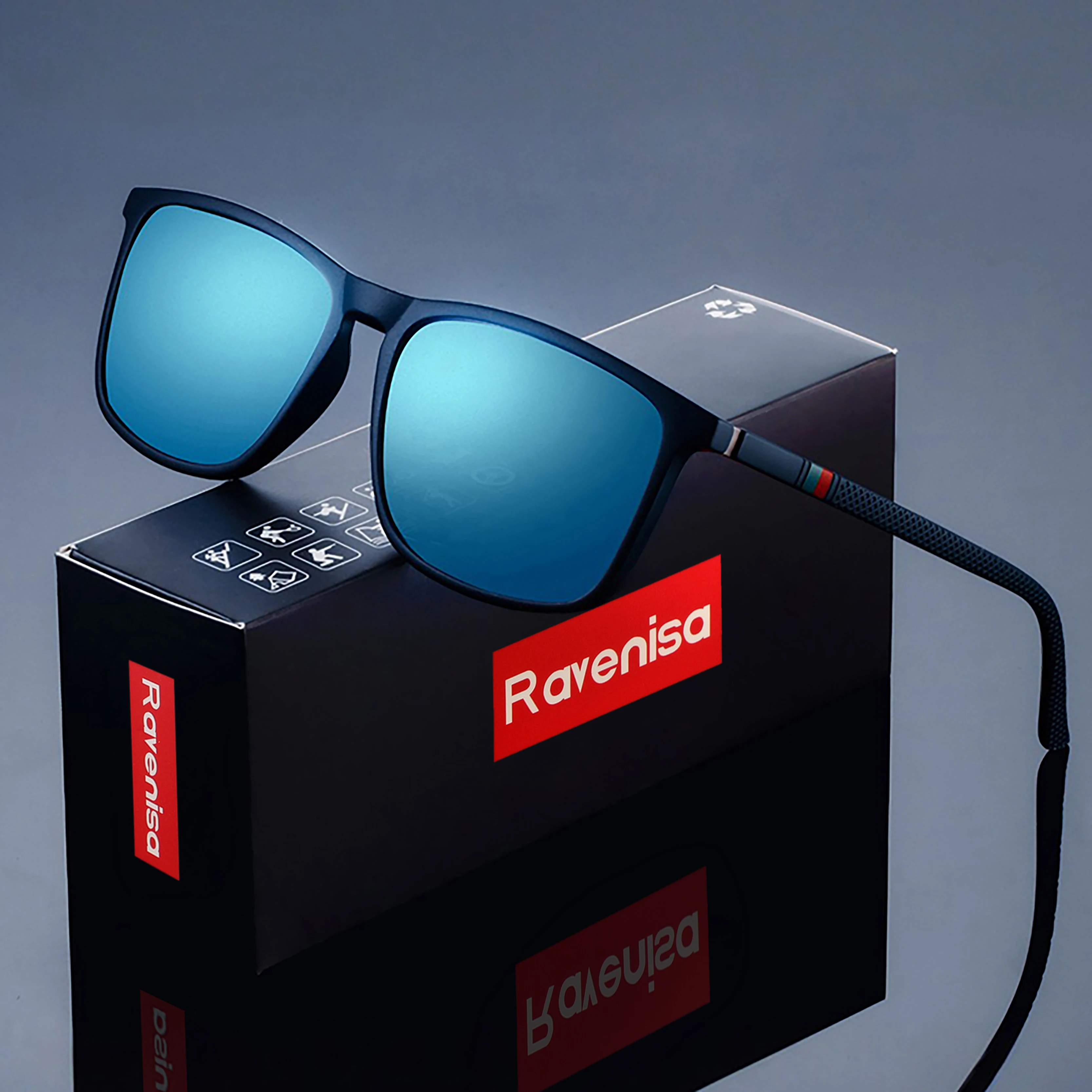 Fashion Square  Polarized Sunglasses   man   Driving  Fishing Luxury   Brand Designer  UV400  Eyewear