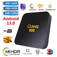 2023 New Android 13 Q96 X3 Smart TV Box Allwinner H313 Quad Core 6K HDR UHD 8GB 128GB 2.4G WIFI Theater Media Player Set Top Box