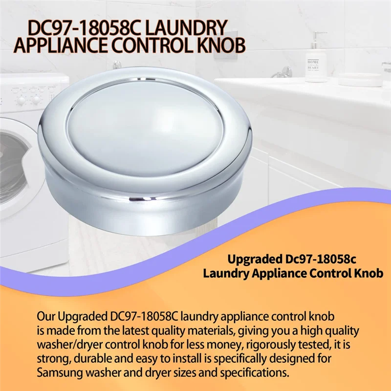 AS62 DC97-18058C Laundry Appliance Control Knob for Samsung Washer Dryer Control Knob DC97-18058A DC97-18058B DC67-00680A -2