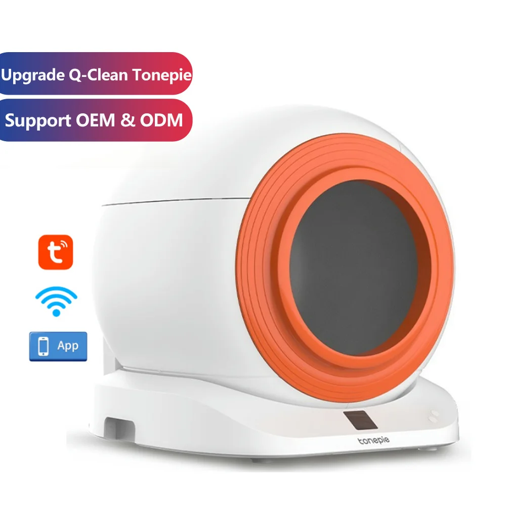 

65L Automatic Self-Cleaning Cat Litter Box APP Control Detachable Tonepie Q-clean OEM ODM Smart Cat Toilet Cat Products
