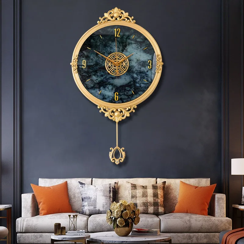 Interior Luxury Wall Clocks Digital China Relaxing Italian Clock Wall Fashion Study Simple Horloge Murale Ornaments Home Decor