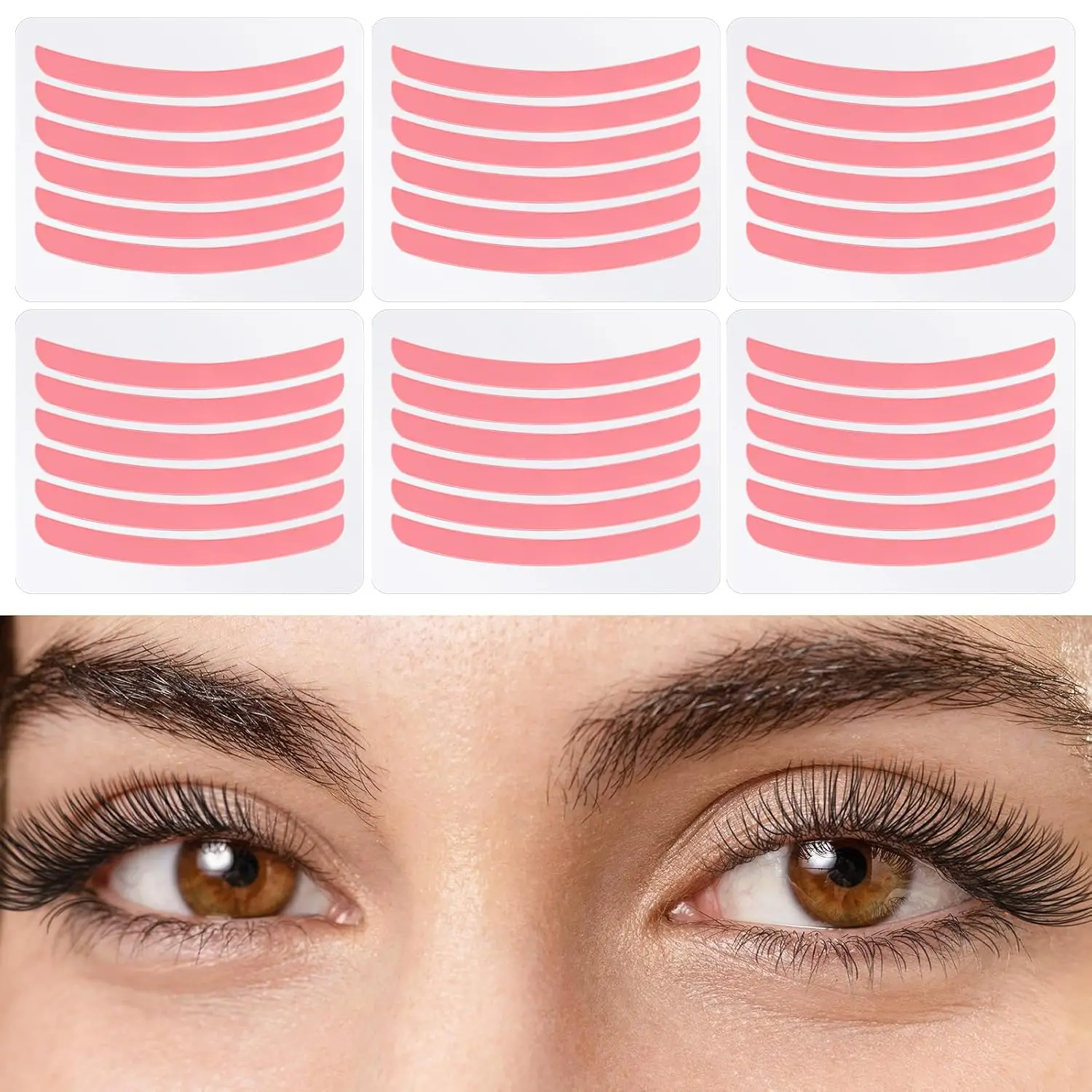 36pcs Eyelash Lifting Silicone Stripe Soft Lashlift Curlers Pads Eye Lash Extension Perm Ribbon Sticky Tape Patch Makeup Tools