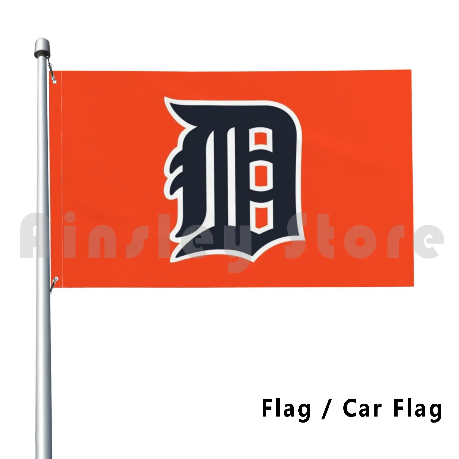 Tigers-Detroit Flag Car Funny Logo