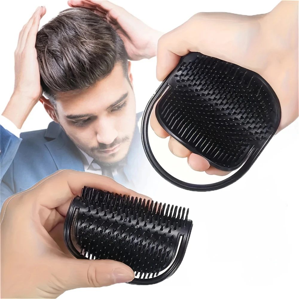 Small Round Hair Brush Pocket Comb Hair Men Beard Mustache Palm Travel Scalp Massager Portable Massage Brushes