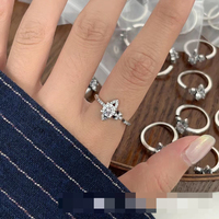 S925 sterling silver Saturn niche design fashion light luxury personality ring 2023 new Internet celebrity index finger ring