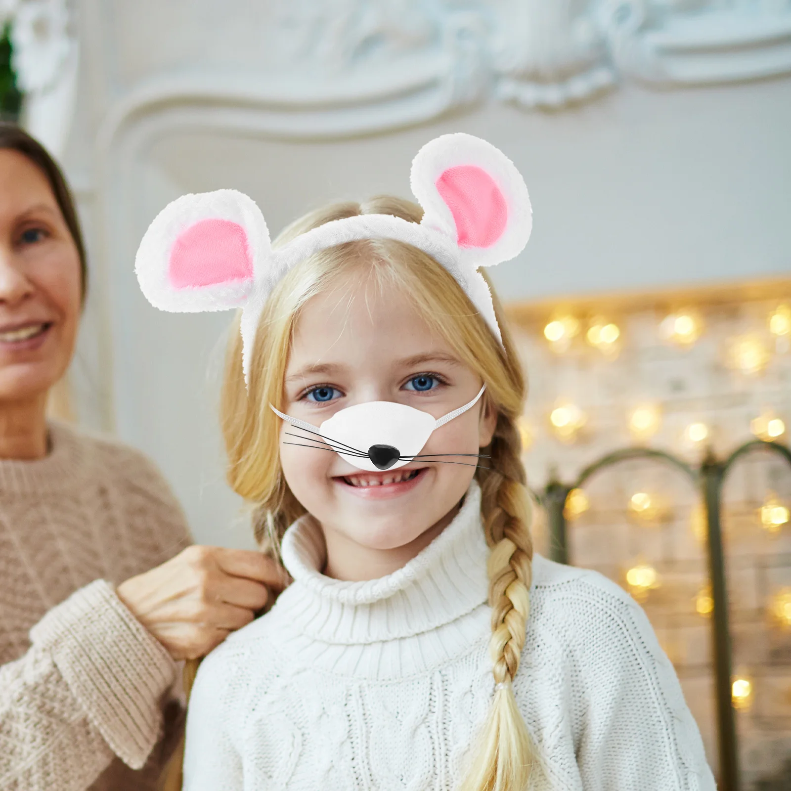 

Little Mouse Headband Headdress Costume Ears Women Rat Kids Party Accessories Plastic Adjustable Longlasting Hair Tools
