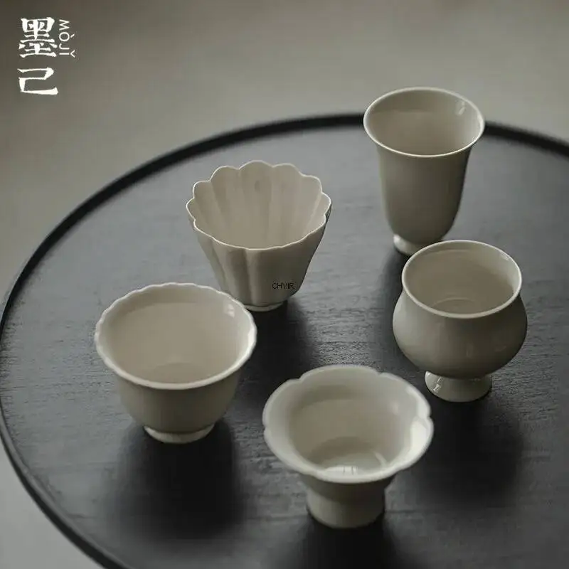 Herbal Ash Ancient Clay Tea Cup Kung Fu Teacup Single Cup Buddha Hand Tasting Cup Imitation Song Dynasty Master Cup