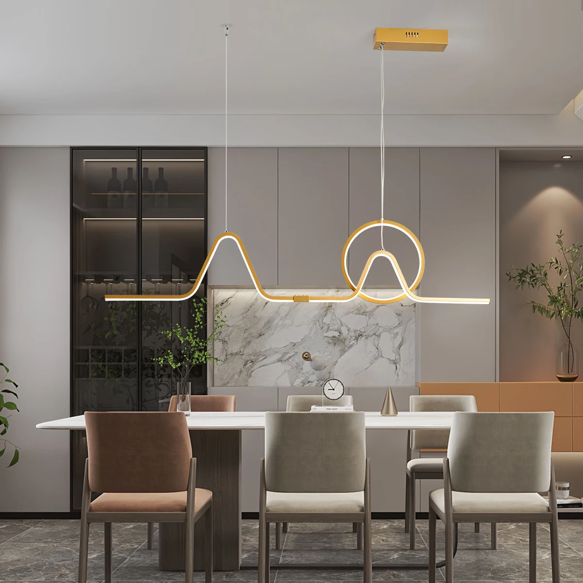 

Modern Led Kitchen Island Pendant Chandelier Bar Table Dining Room Decor Hanging Lights Remote Dimming Cord Chandeliers Fixtures