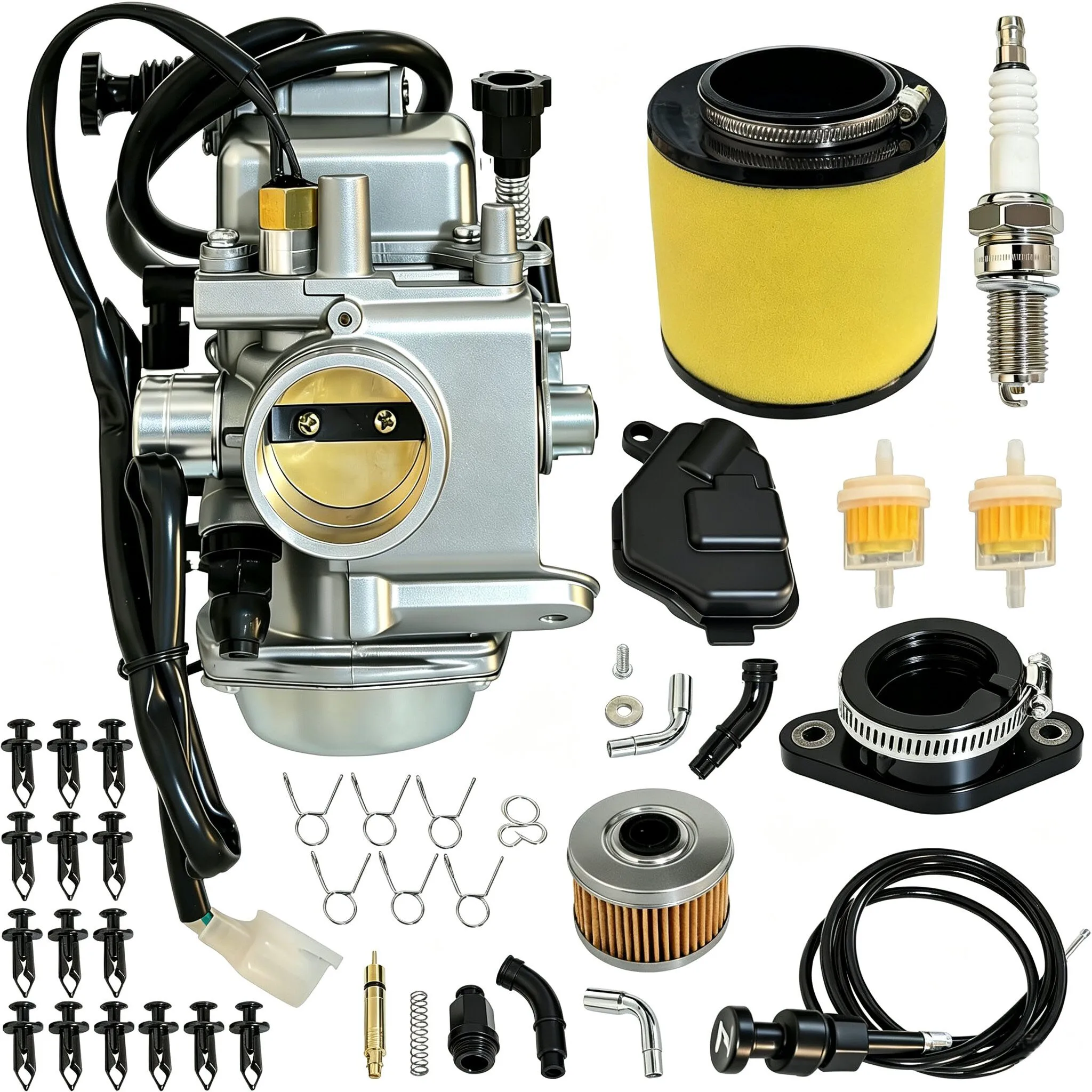Replacement Carburetor Kit for Honda TRX350 2000-2006 OE# 16100-HN5-673 ATV Engine Parts w/ Air Filter & Tune-Up Kit