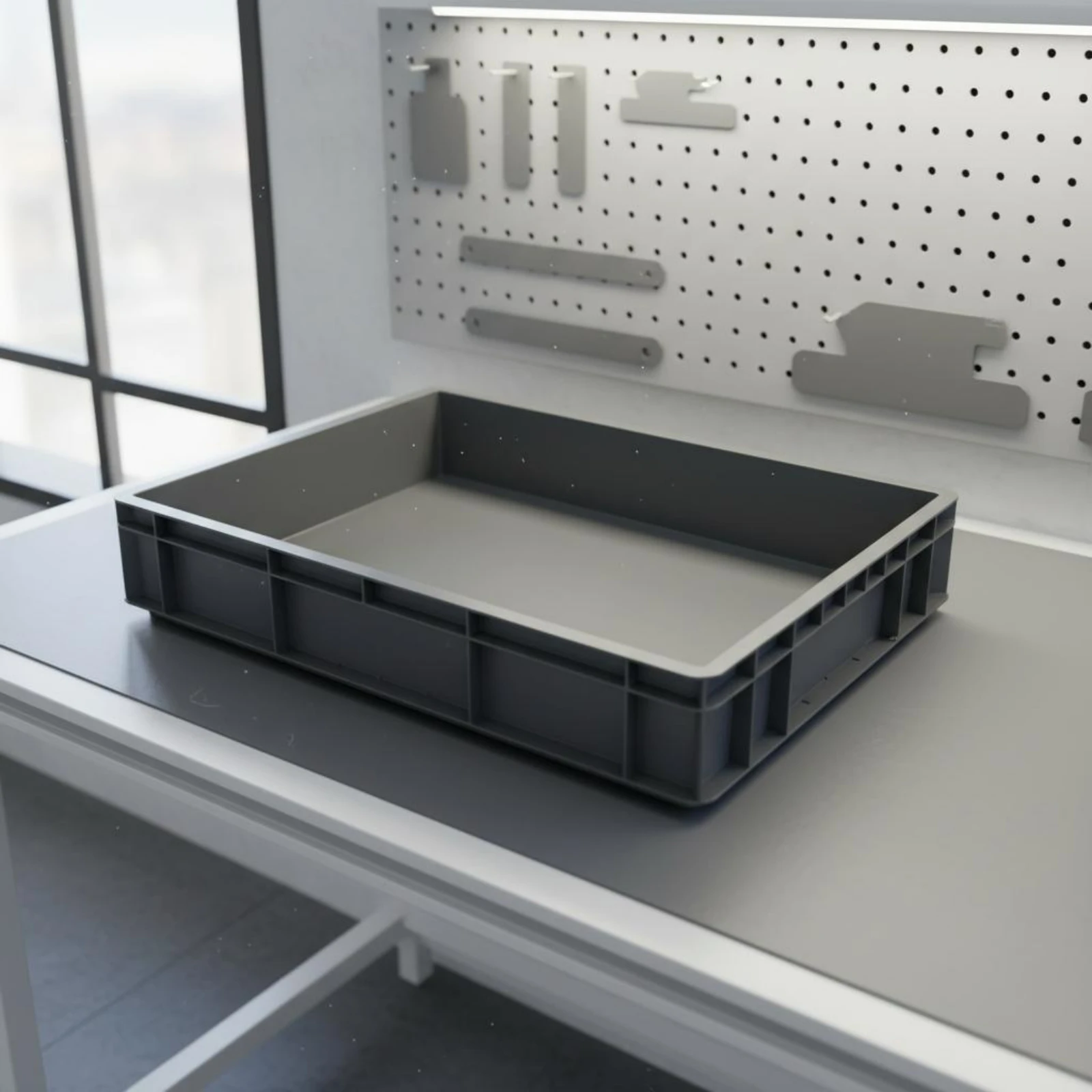 EU Shipping Crate Wear-Resistant Car Parts Storage Crate for Warehouse, Workshop view 3