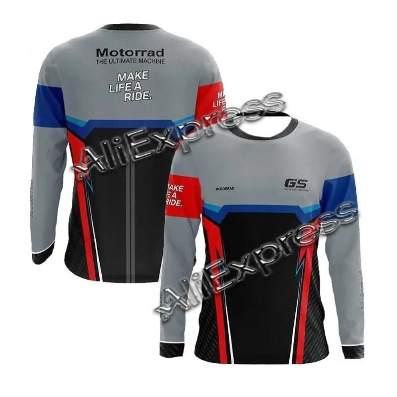 

25-26 BMW R1250 GS Motorcycle Adventure Sports Racing Fast Drying Breathable Long Sleeved T-shirt Men and Women Loose Sportswear