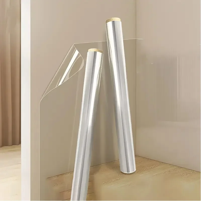 45 cm transparente elektrostatische Adsorptions-Schutzfolie für Küchen, ölbeständige Wandaufkleber, Heimdekoration, Tapete 2028