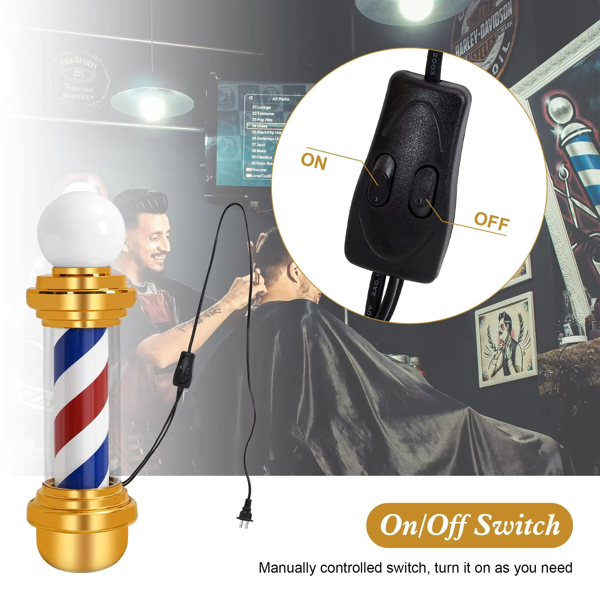 LED Hair Salon Sign Light - Vintage Wall-Mounted Colorful Advertising Light Box, Waterproof and Sunproof for Outdoor Use