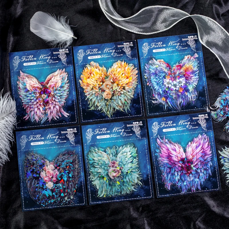 

12packs/LOT Falling Wing Flower Dream series cute lovely creative decoration DIY PET stickers