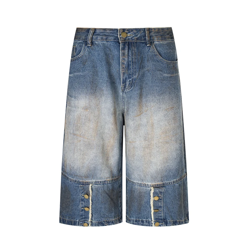 

Оригинальные джинсы для похудения в стиле ретро, синие джинсовые широкие брюки, летний сезон, свободный прямой крой, без стрейч