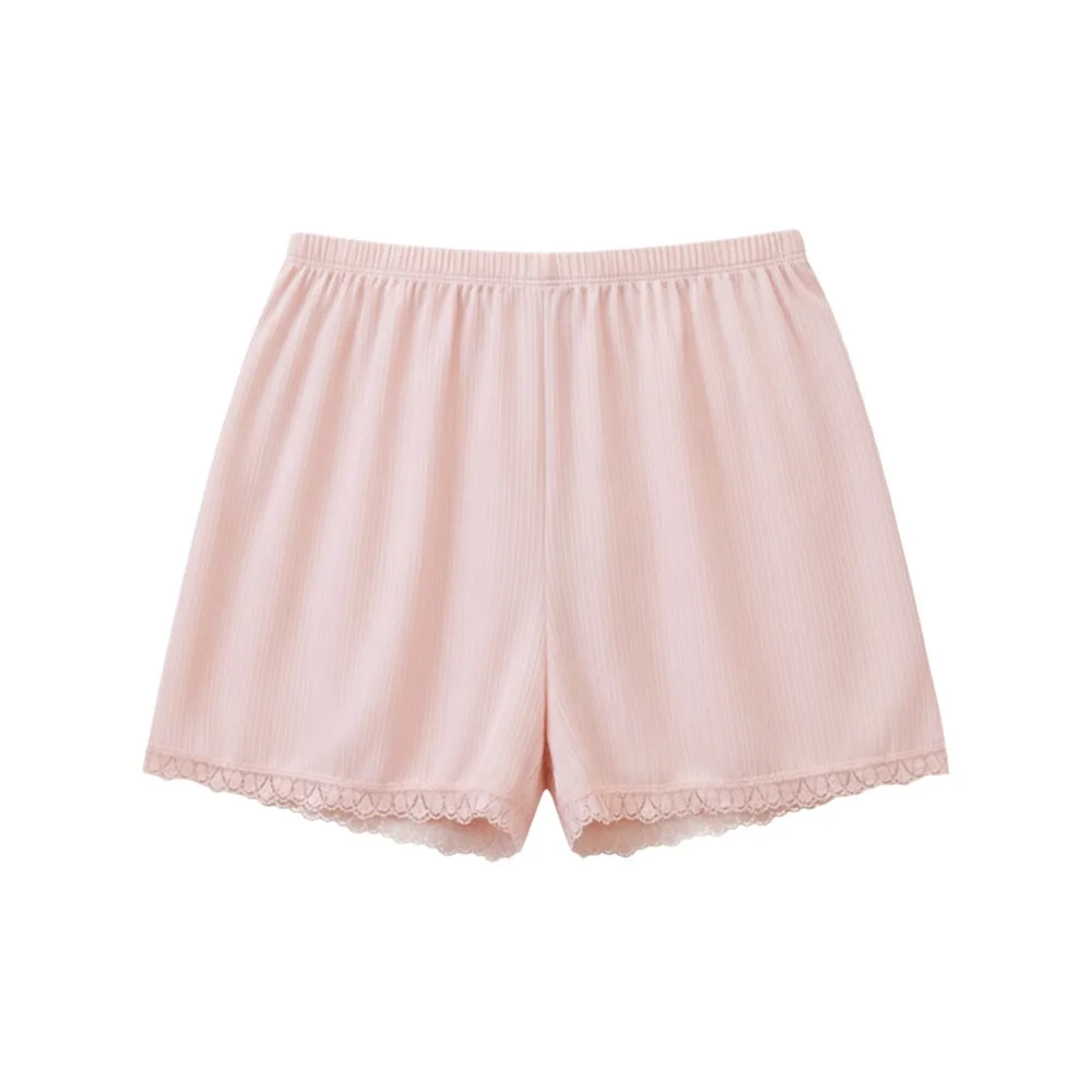

Fashion Ice Silk Lace Underwear Soft Breathable Safety Short Pants Elastic Comfortable Seamless Short Pants Women Girls