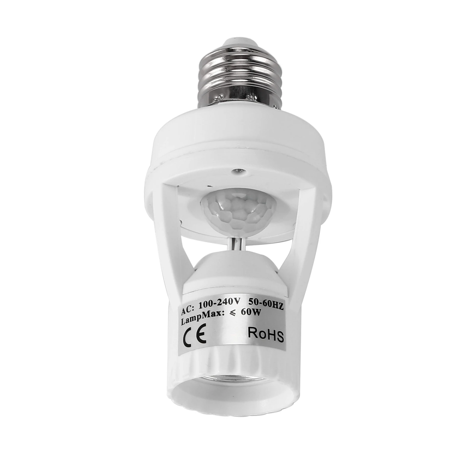 Suporte da lâmpada LED, AC 110-220V, 360 Graus, Indução PIR, Sensor de Movimento, IR, Infravermelho, Humano, Tomada E27, Base de Comutação