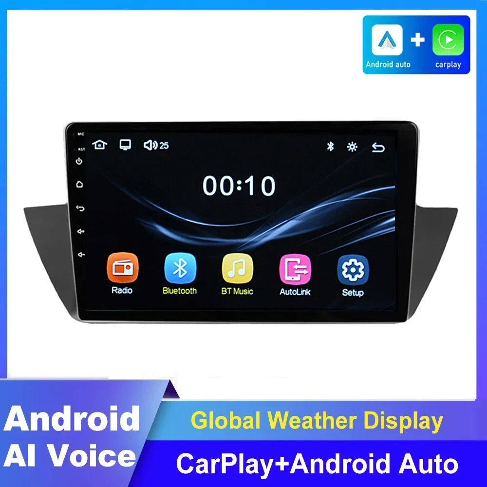 

6G+128G Carplay Android 14.0 For BMW X1 E84 2009 2010 2011 2012 Car Radio Multimedia Video Player Navigation GPS RDS 2 din dvd