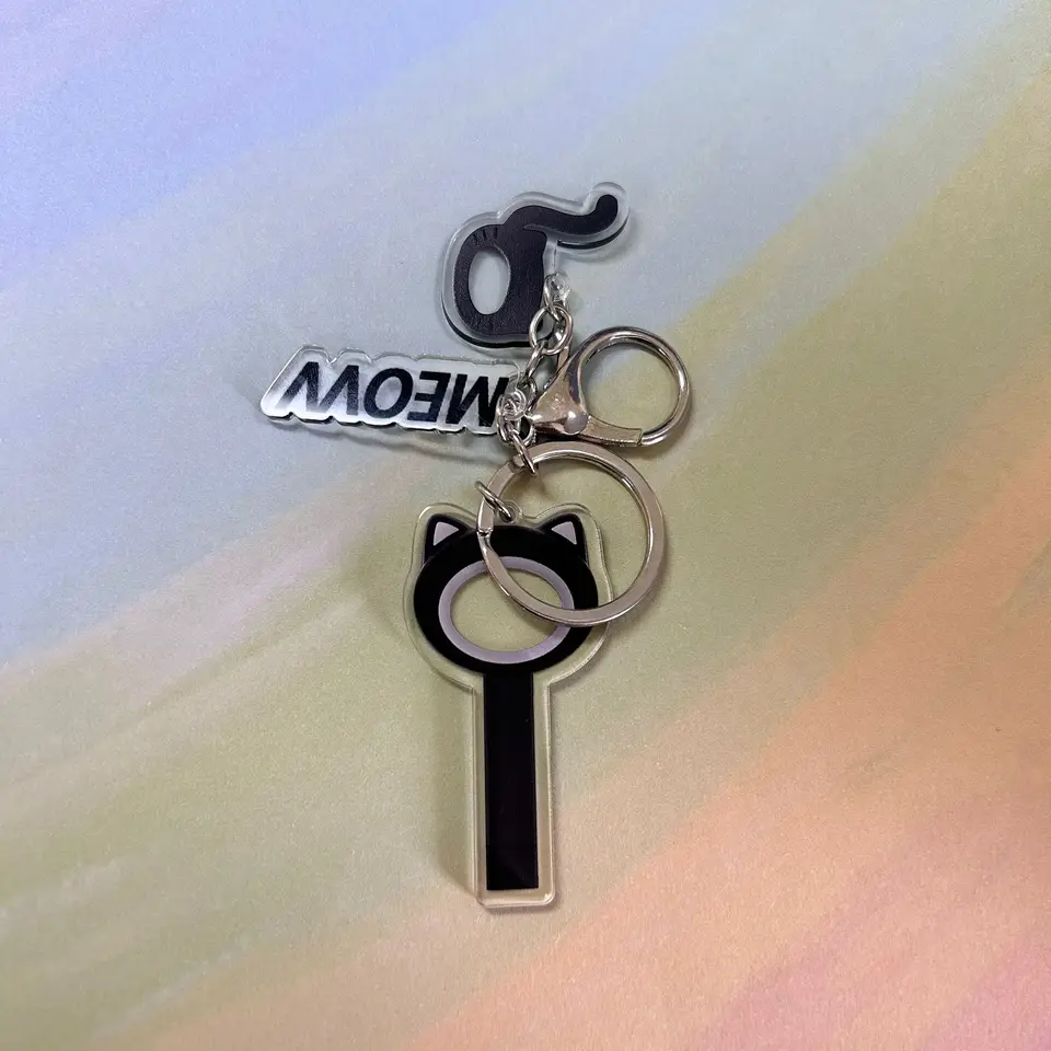 KPOP MEOVV Acrylic Keychain 3Pcs/Set Creative Lightstick Keyring