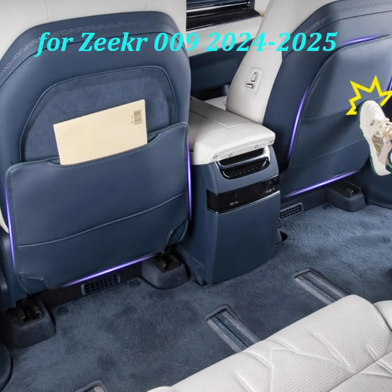 

Car Seat Anti-kick Pad for Zeekr 009 2024-2025 Anti-dirty Rear Row Seat Back Kick Leather Protector Interior Accessories