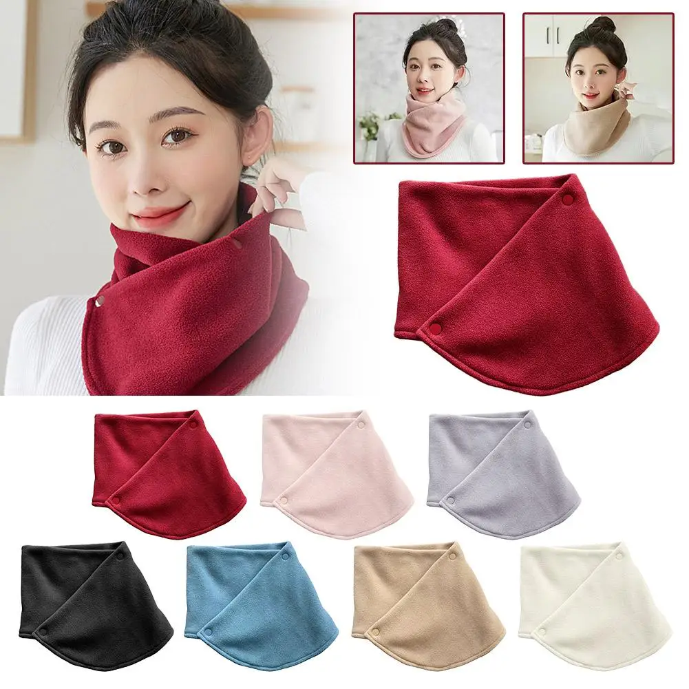 New Winter Plush Scarf Soft Warm Neck Cover Plush Double Protector Layer Warmer Outdoor Neckerchief Neck Windproof Neck C2M6