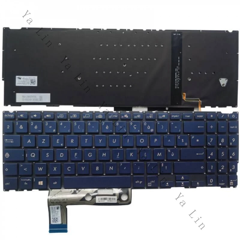 Nuevo teclado para ordenador portátil con diseño francés SS + para Asus ZenBook 15 UX533F UX533FD UX533FN, repuesto de teclado