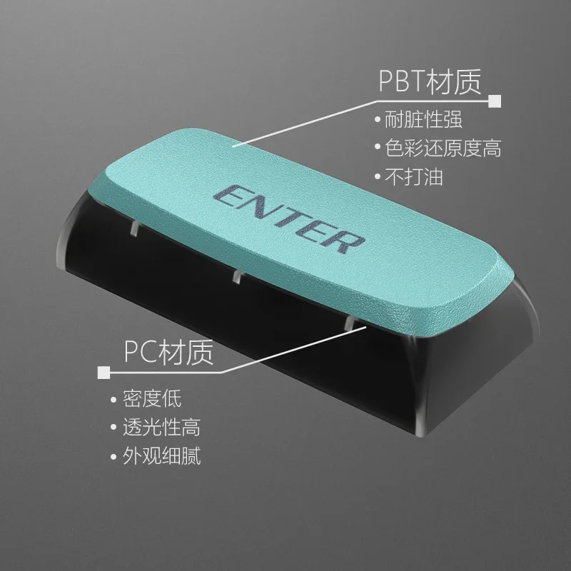 

Navigator Transparent PBT Double Leather Milk Transparent Heat Sublimation 118 Keys ASA Mechanical Keyboard Cap Small Full Set