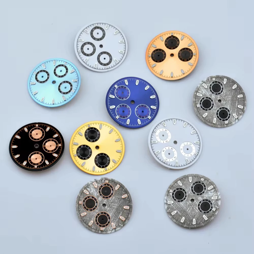 

Customized Watch Dial 29.8mm Dial Blue Luminous Dial Fit for VK63 Movement Watch Case Face VK63 Parts